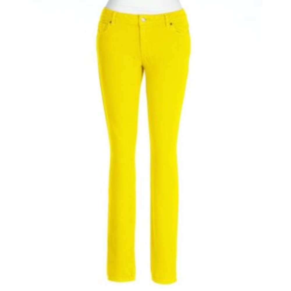 MICHAEL KORS  Five-Pocket Skinny Jeans Yellow   6